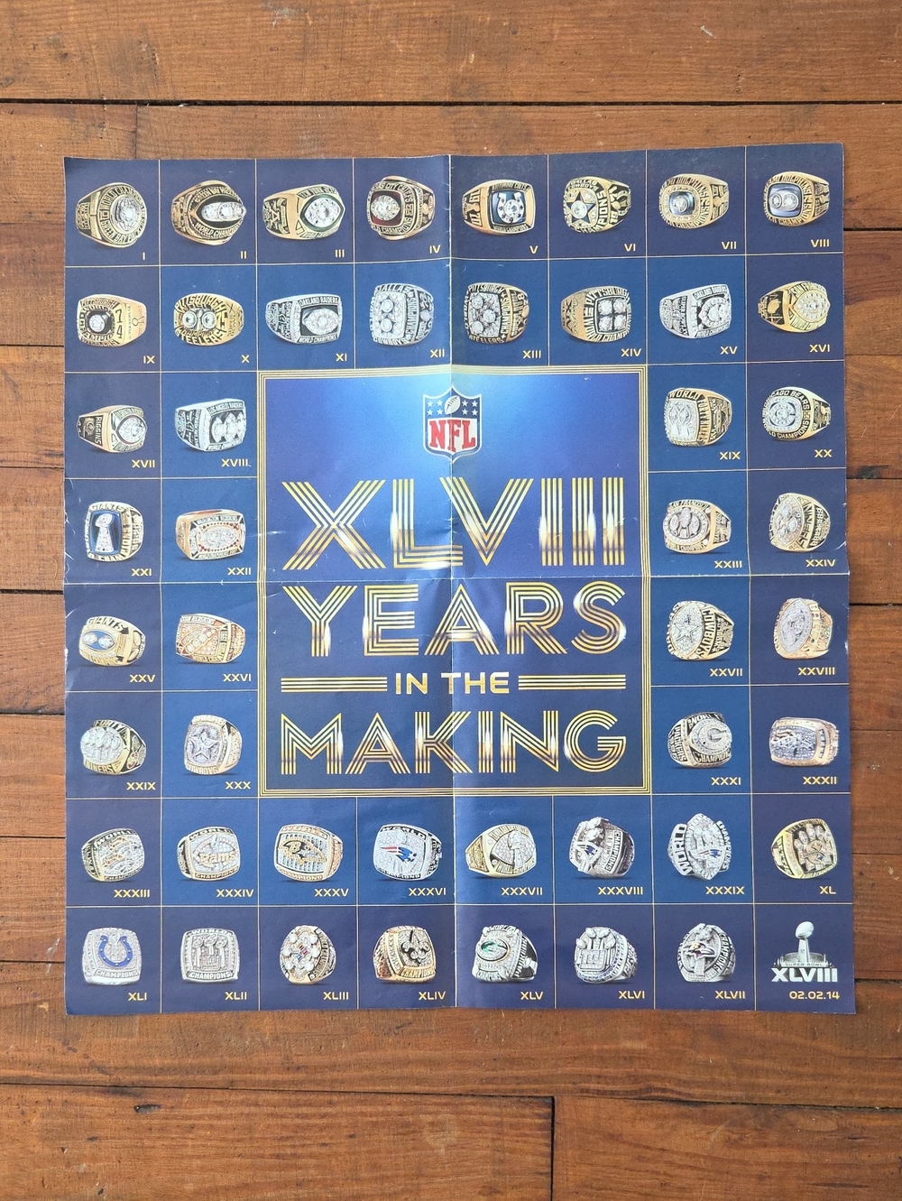 NFL XLVIII Years In The Making Superbowl Poster 02.02.2014